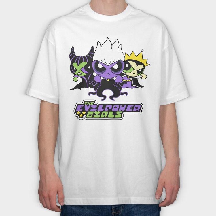 The Powerpuff Girls Malefica Ursula, Tricou Oversize Barbati (Unisex)