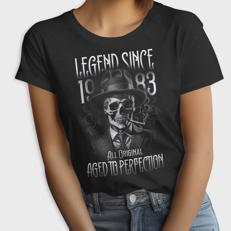 Skull Aged Monochrome, Tricou Femei