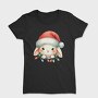 Christmas Bunny Watercolor, Tricou Femei