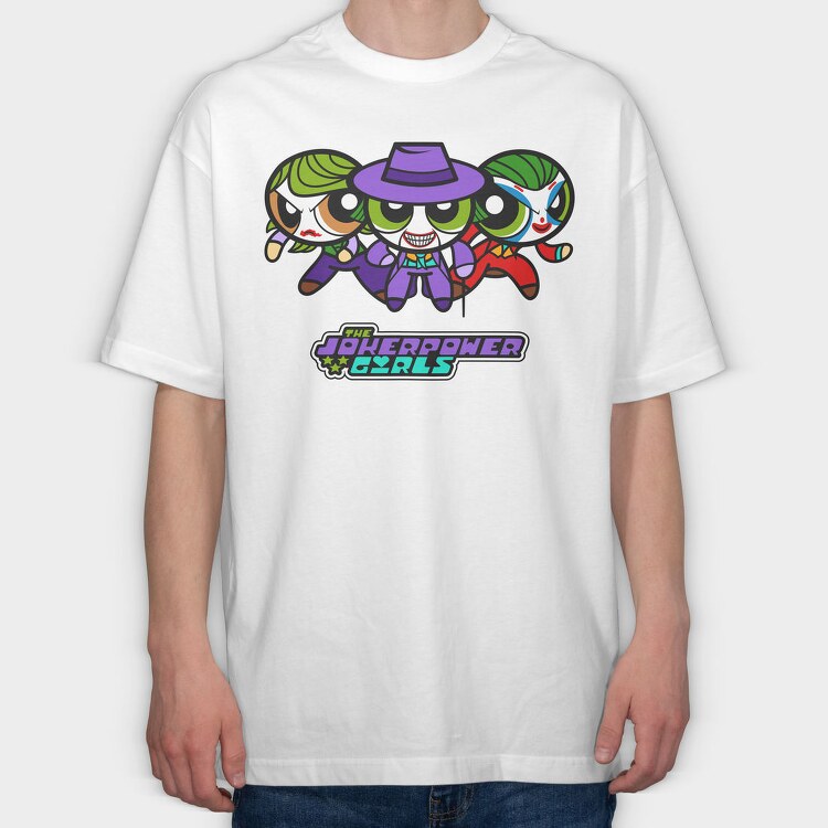 The Powerpuff Girls Joker, Tricou Oversize Barbati (Unisex)