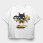 The Powerpuff Girls Wonderwoman Batgirl, Tricou Oversize Barbati (Unisex)