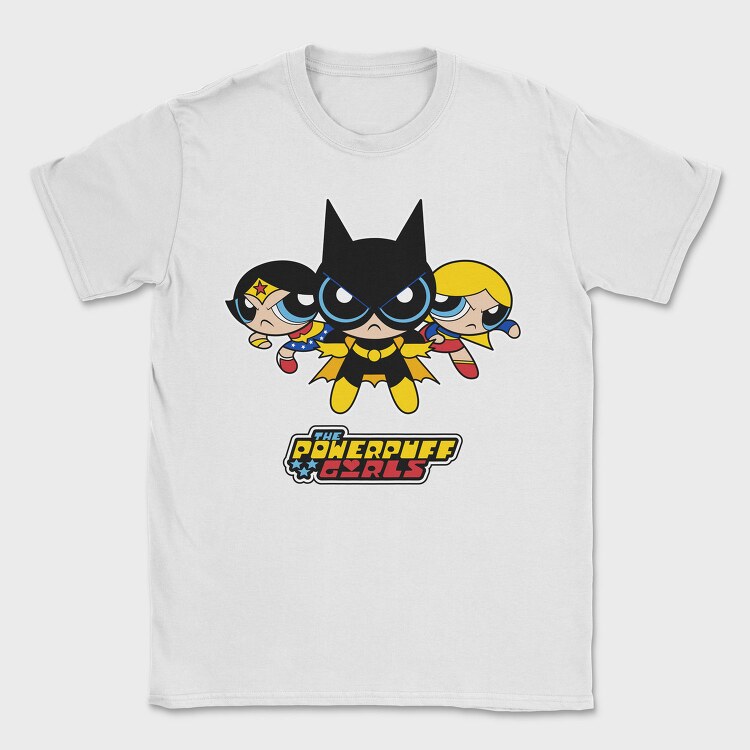 The Powerpuff Girls Wonderwoman Batgirl, Tricou Barbati (Unisex)