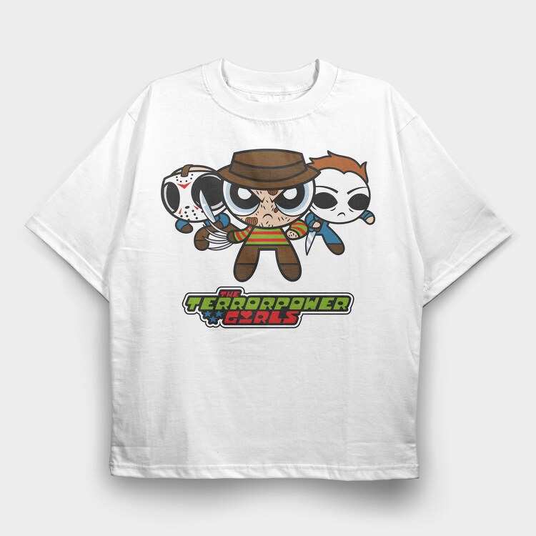 The Powerpuff Girls Terror, Tricou Oversize Barbati (Unisex)