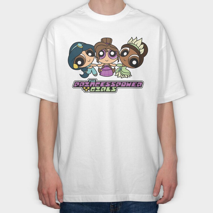 The Powerpuff Girls Jazmin Megara, Tricou Oversize Barbati (Unisex)