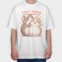 Cute Hamster Animal Friends Warm Hugs, Tricou Oversize Barbati (Unisex)