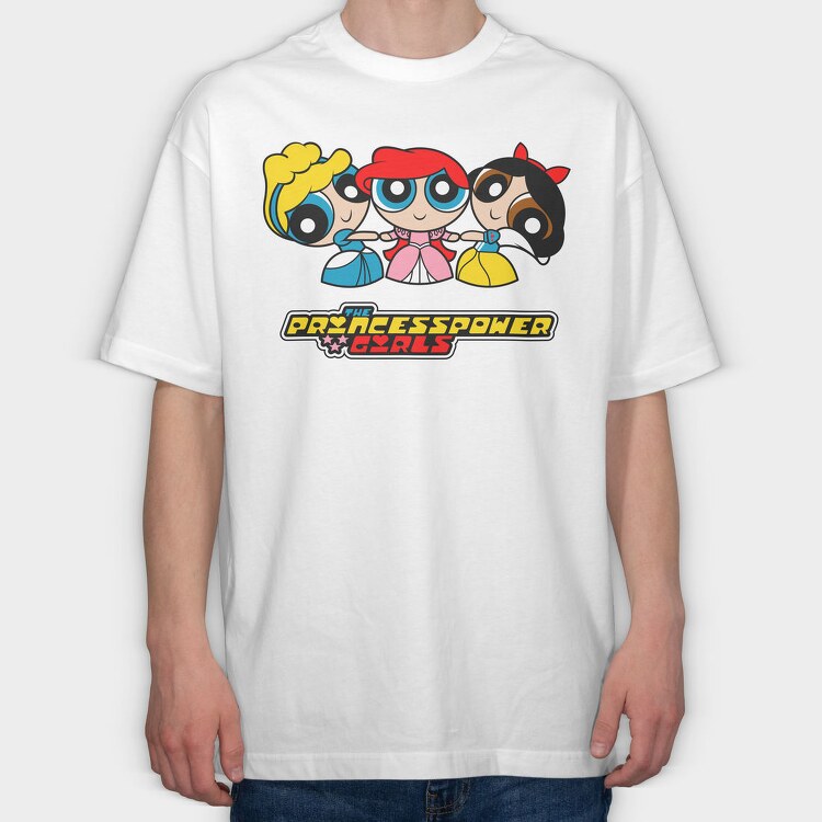 The Powerpuff Girls Cenicienta Ariel, Tricou Oversize Barbati (Unisex)
