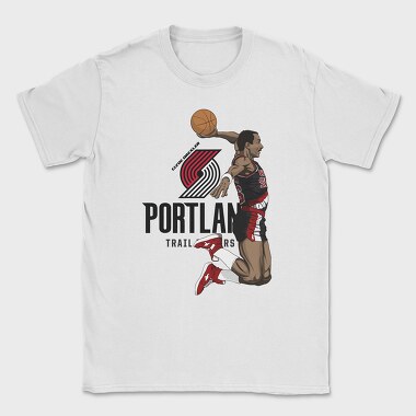 CLYDE DREXLER Art2, Tricou Barbati (Unisex)