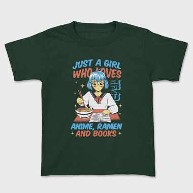 Anime Ramen And Book Lover, Tricou Copii