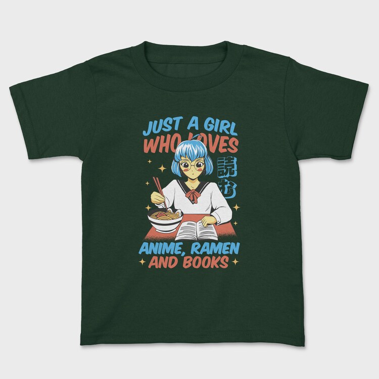 Anime Ramen And Book Lover, Tricou Copii