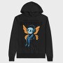 Anti Social Butterfly With Headphones, Hanorac Oversize Barbati (Unisex)