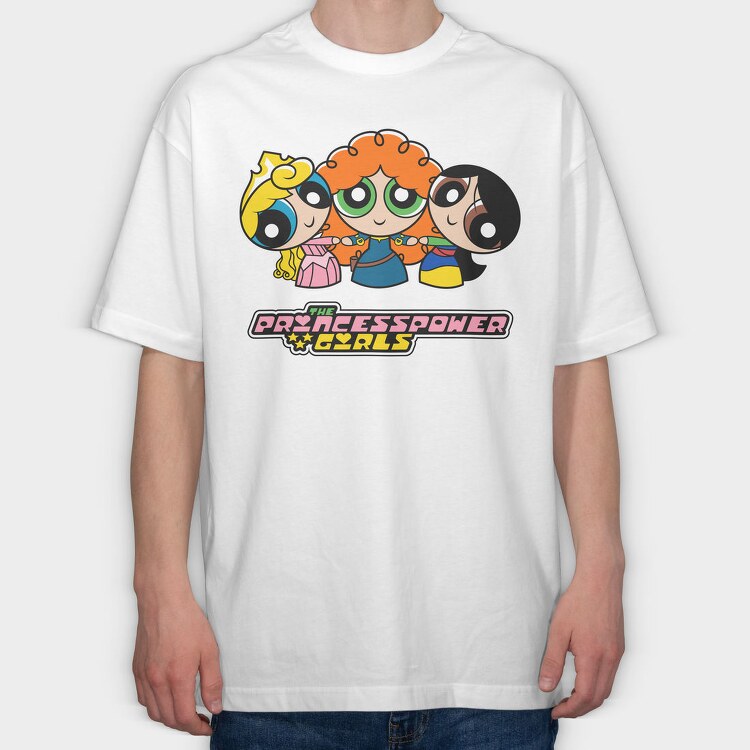 The Powerpuff Girls Aurora Merida, Tricou Oversize Barbati (Unisex)