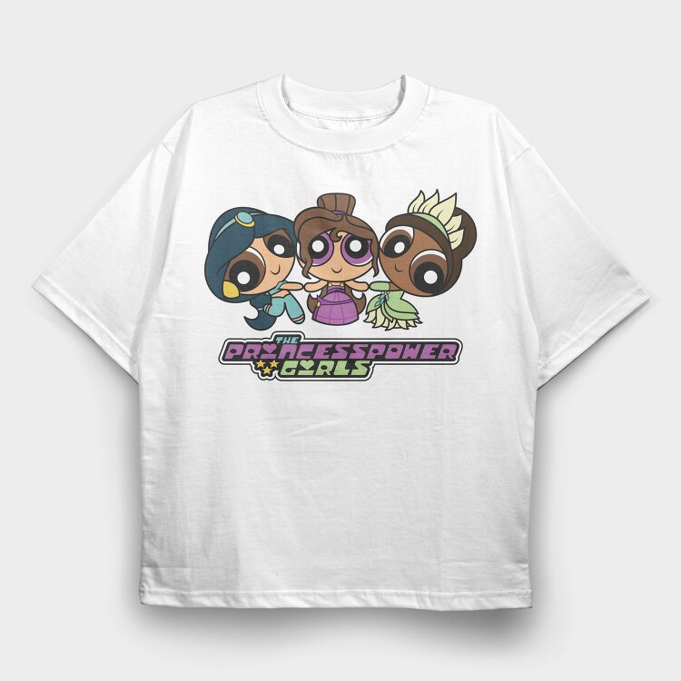 The Powerpuff Girls Jazmin Megara, Tricou Oversize Barbati (Unisex)