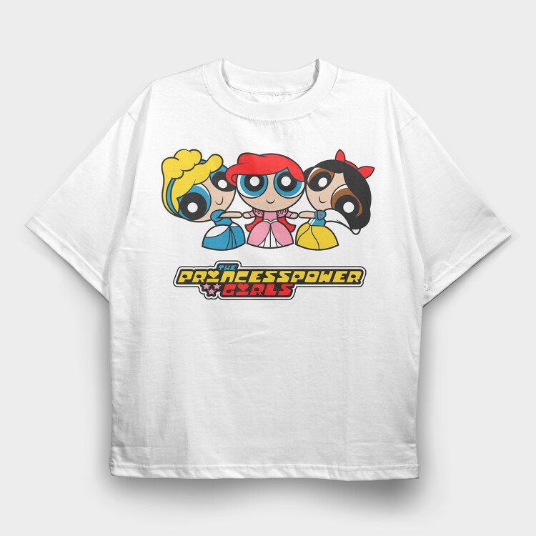 The Powerpuff Girls Cenicienta Ariel, Tricou Oversize Barbati (Unisex)