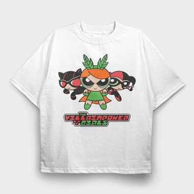 The Powerpuff Girls Catwoman Harley, Tricou Oversize Barbati (Unisex)