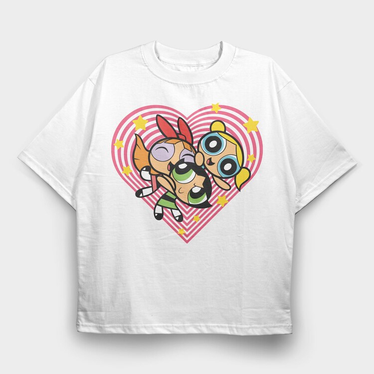 The Powerpuff Girls 5, Tricou Oversize Barbati (Unisex)
