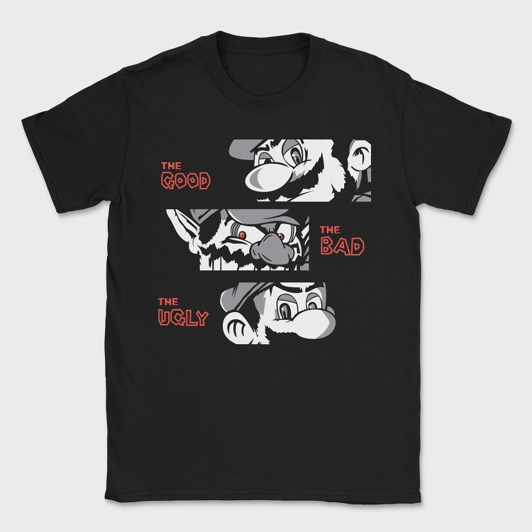 The Good the Bad the Ugly Mario, Tricou Barbati (Unisex)