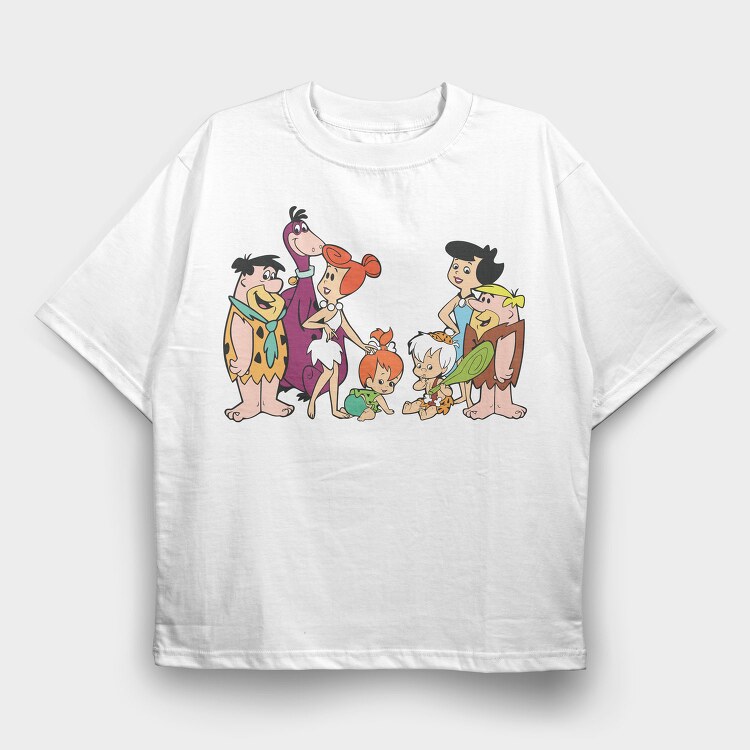 The Flintstones 8, Tricou Oversize Barbati (Unisex)