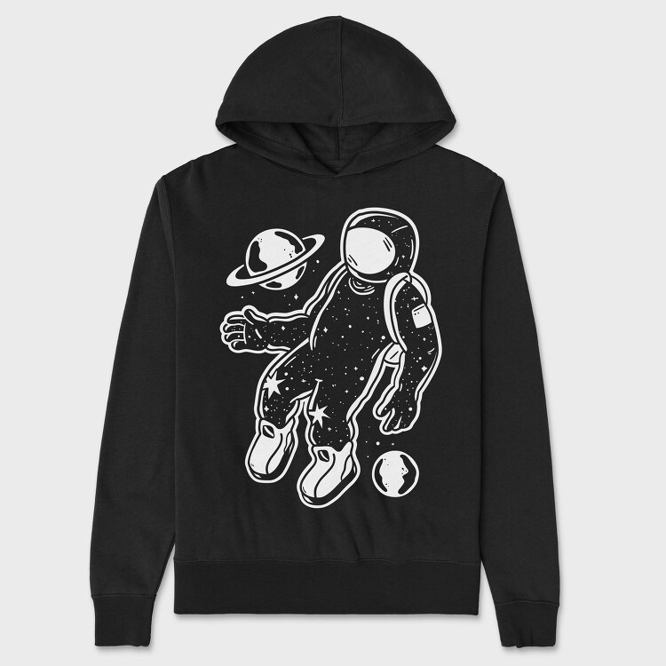 Astronaut Floating Space Galaxy, Hanorac Oversize Barbati (Unisex)