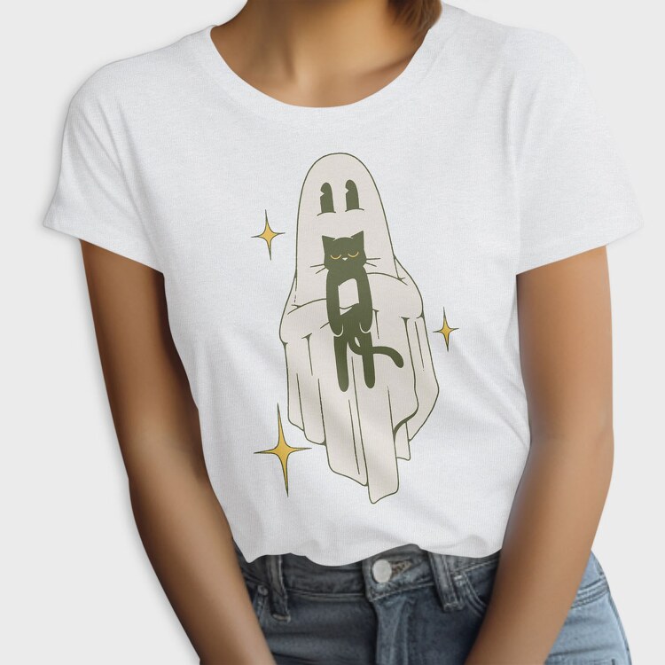 Ghost With Cat, Tricou Femei