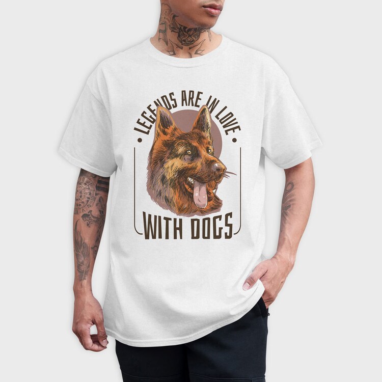 Legend Are in Love With Dogs, Tricou Barbati (Unisex)