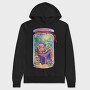 Cozy Worm Reading Books Jar Chill, Hanorac Oversize Barbati (Unisex)