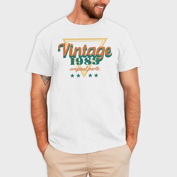 Vintage Triangle, Tricou Barbati (Unisex)