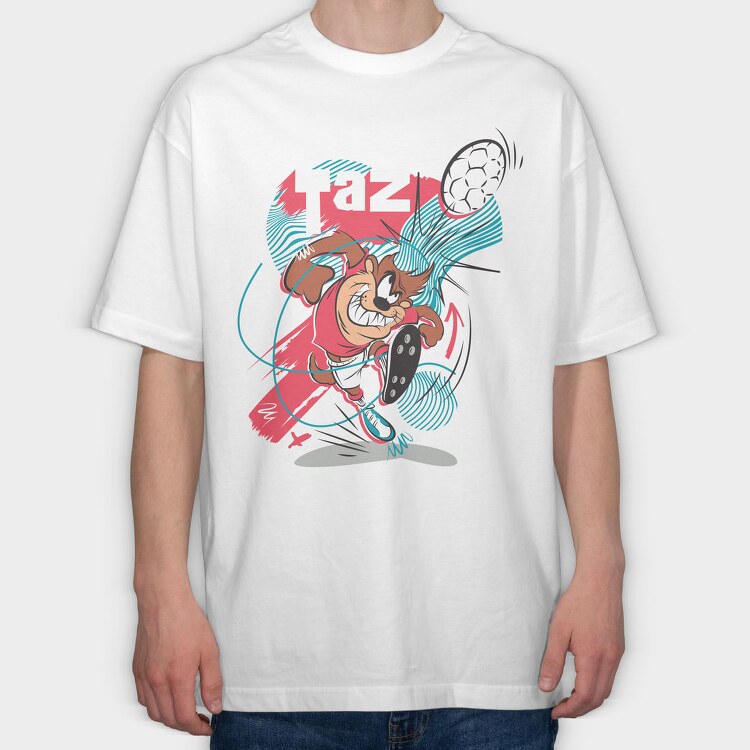 Tasmanian Devil Football, Tricou Oversize Barbati (Unisex)