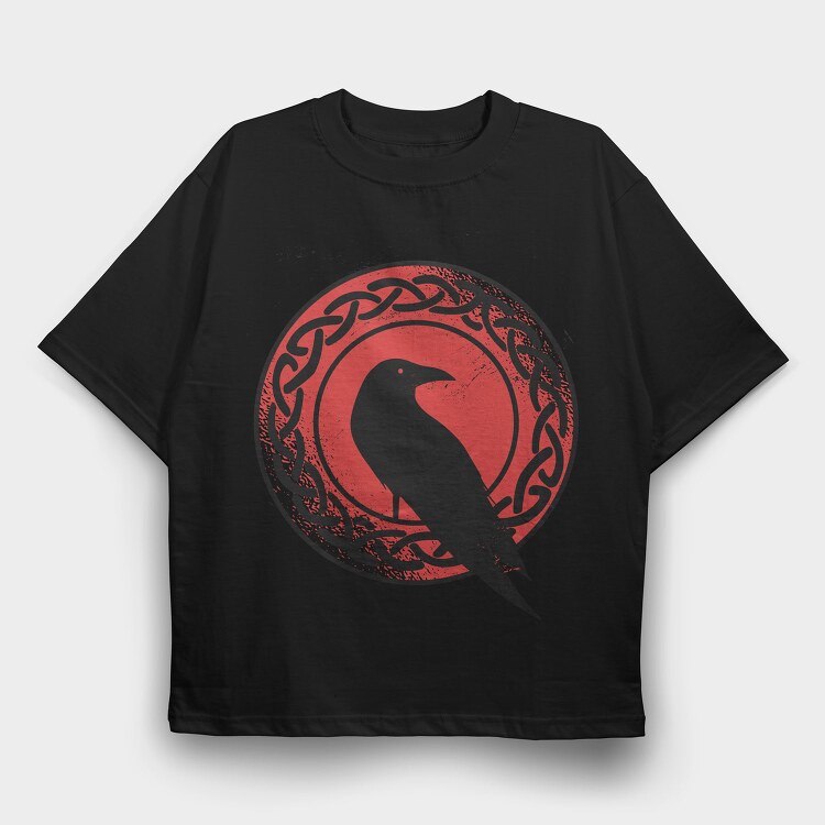 Crow Crown, Tricou Oversize Barbati (Unisex)