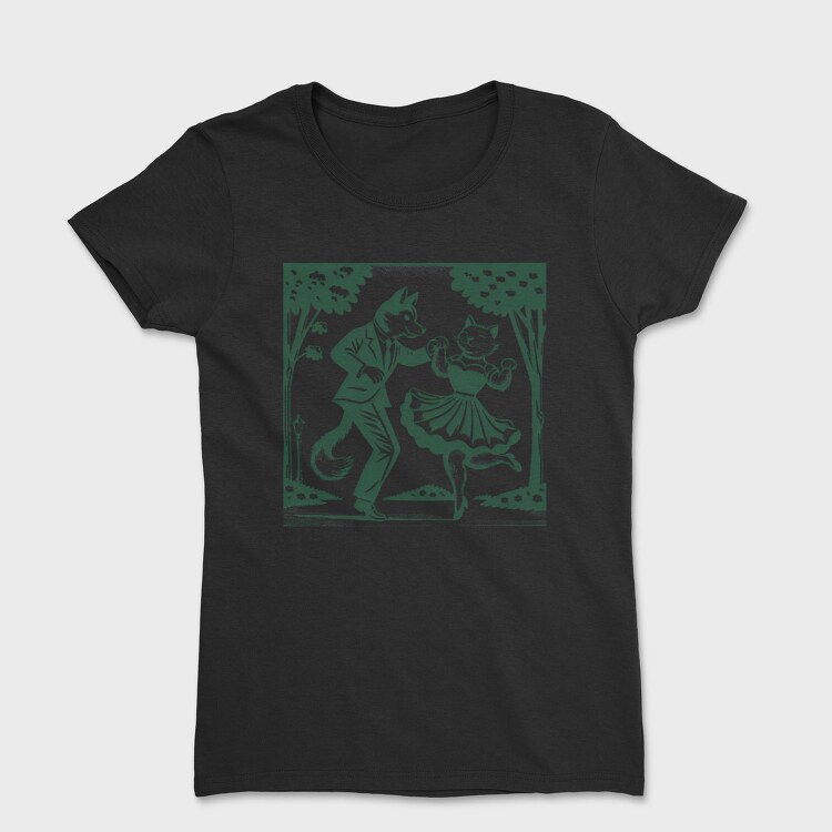 Dancing Foxes Tote, Tricou Femei