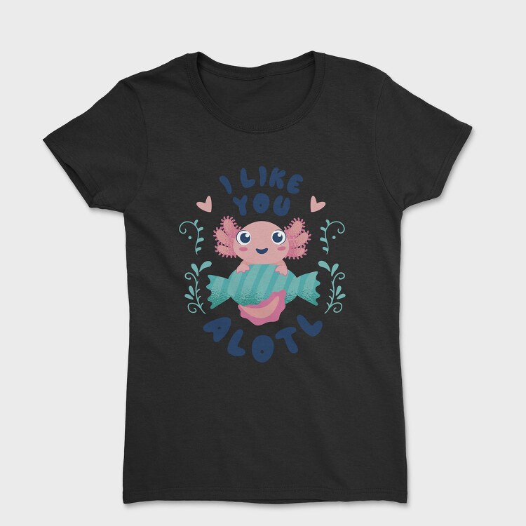 Cute Happy Baby Axolotl, Tricou Femei