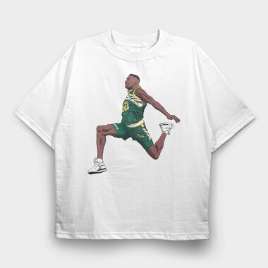SHAWN KEMP Art1, Tricou Oversize Barbati (Unisex)