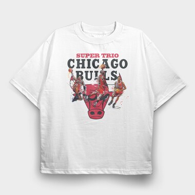 SUPER TRIO Bulls, Tricou Oversize Barbati (Unisex)