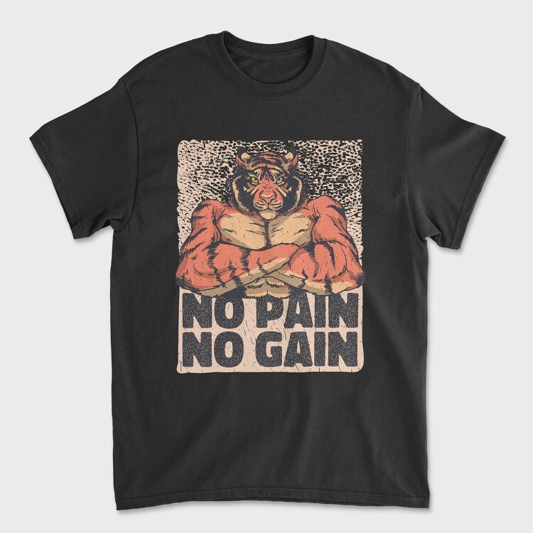 Muscular Tiger, Tricou Barbati (Unisex)