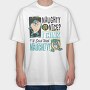 Tasmanian Devil Naughty or Nice, Tricou Oversize Barbati (Unisex)
