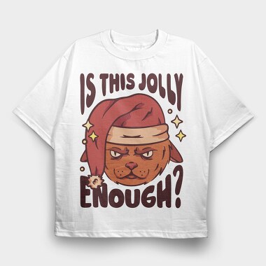 Cool Anti Christmas Cat, Tricou Oversize Barbati (Unisex)