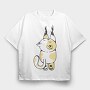 Cute Fat Cat Climbing, Tricou Oversize Barbati (Unisex)