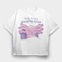 Axolotl Sleeping Shirt, Tricou Oversize Barbati (Unisex)