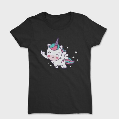 Cute Flying Unicorn, Tricou Femei
