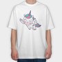 Cute Flying Unicorn, Tricou Oversize Barbati (Unisex)
