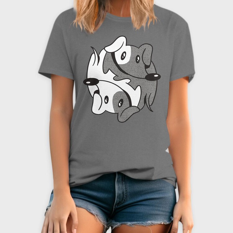 Dachshund Yin Yang, Tricou Barbati (Unisex)
