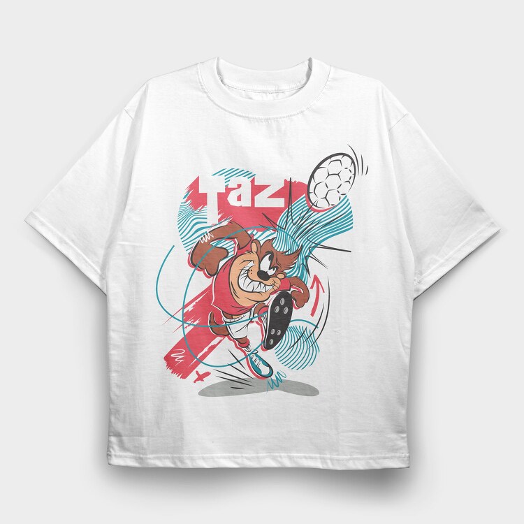 Tasmanian Devil Football, Tricou Oversize Barbati (Unisex)