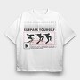 Surpass Yourself 1, Tricou Oversize Barbati (Unisex)