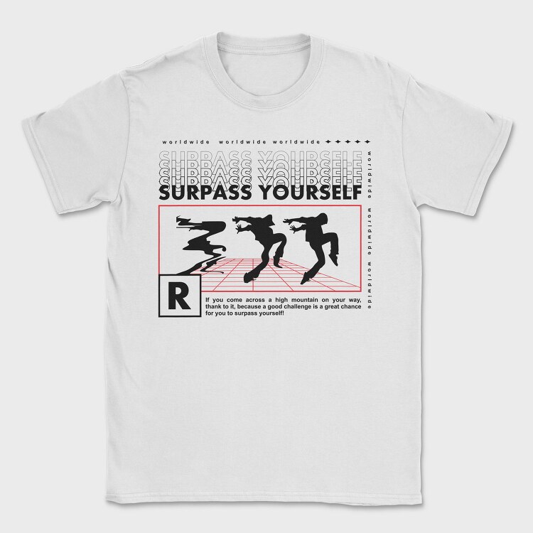 Surpass Yourself 1, Tricou Barbati (Unisex)