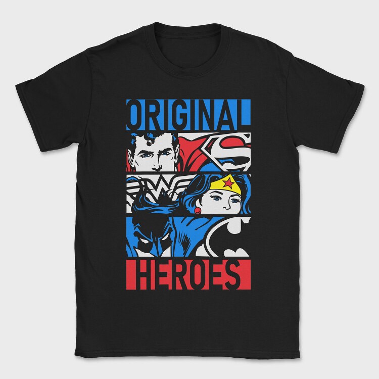 Superman Wonder Women Batman, Tricou Barbati (Unisex)