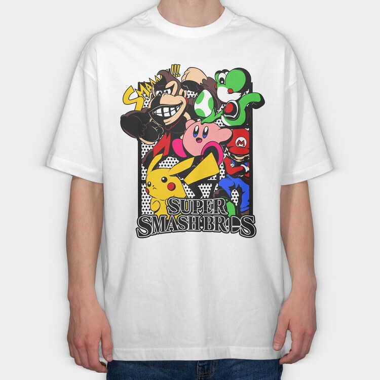 Super Smash Bros, Tricou Oversize Barbati (Unisex)