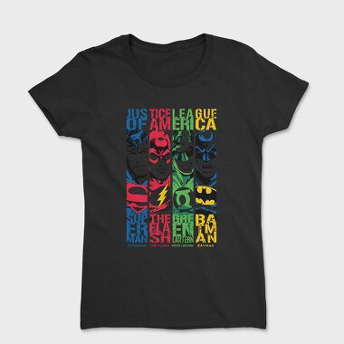 Superman the Flash Green Lanter Batman, Tricou Femei