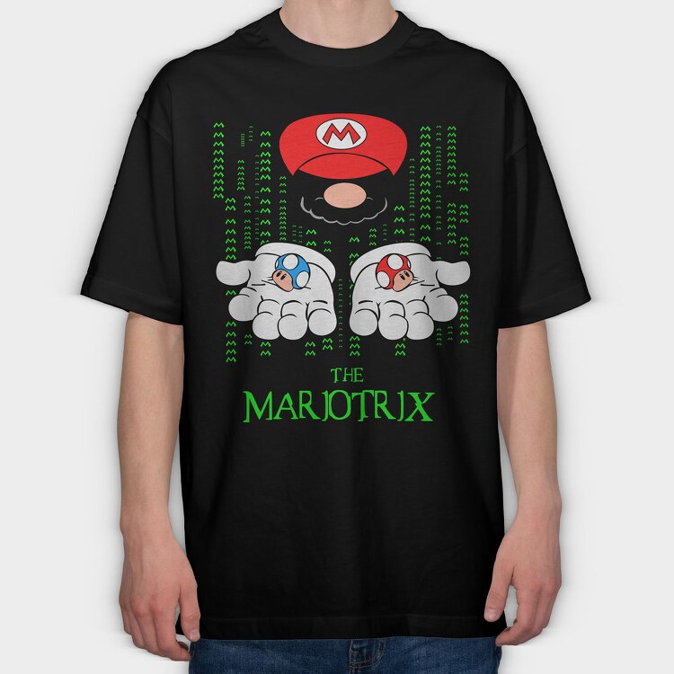 Super Mario 9, Tricou Oversize Barbati (Unisex)