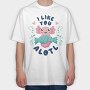 Cute Happy Baby Axolotl, Tricou Oversize Barbati (Unisex)