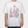 Cute Fantasy Fairy With Flowers Fairycore, Tricou Oversize Barbati (Unisex)