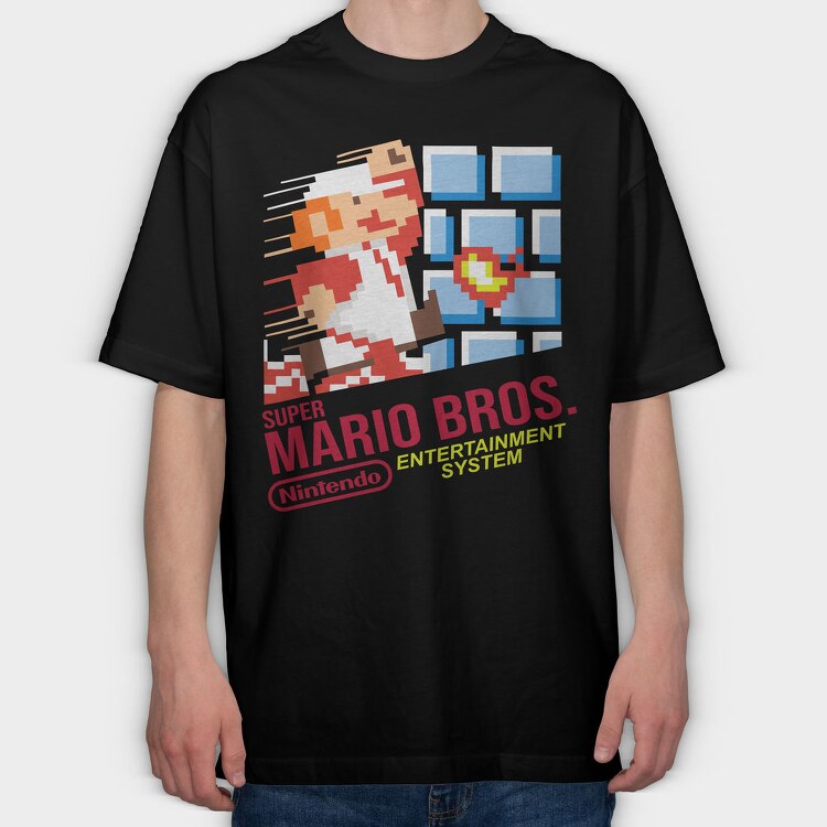 Super Mario Bros Nintendo, Tricou Oversize Barbati (Unisex)